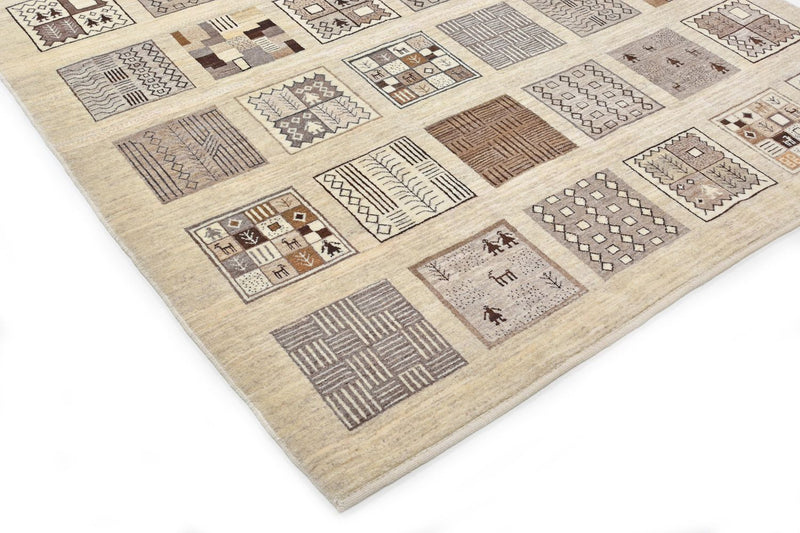 Gabbeh Teppich - Loribaft Perser 296 x 206 cm - hellbraun