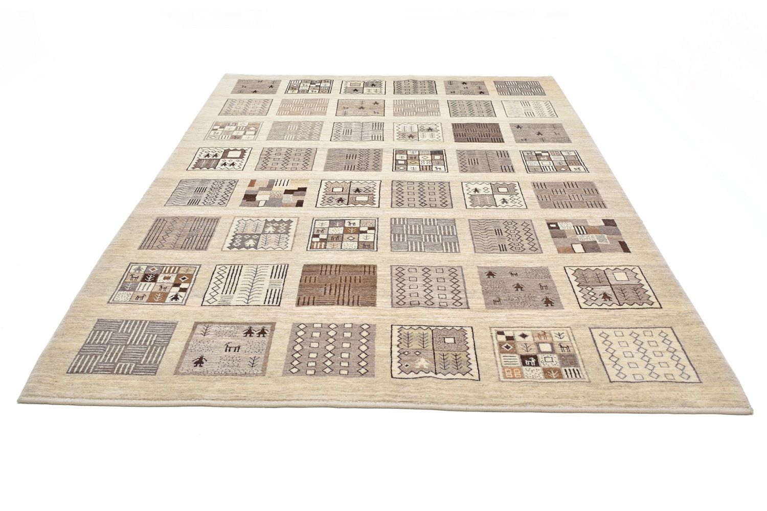 Gabbeh Teppich - Loribaft Perser 296 x 206 cm - hellbraun