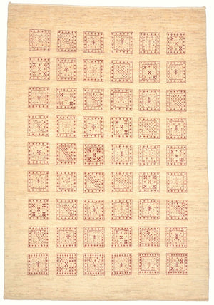 Gabbeh Teppich - Loribaft Perser 211 x 141 cm - beige