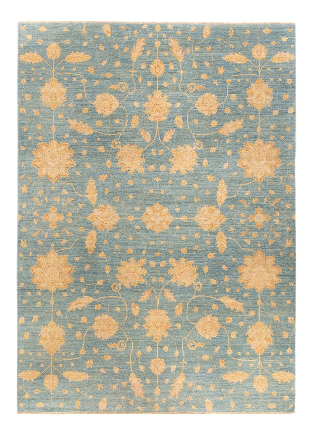 Ziegler Teppich - 348 x 252 cm - seeblau