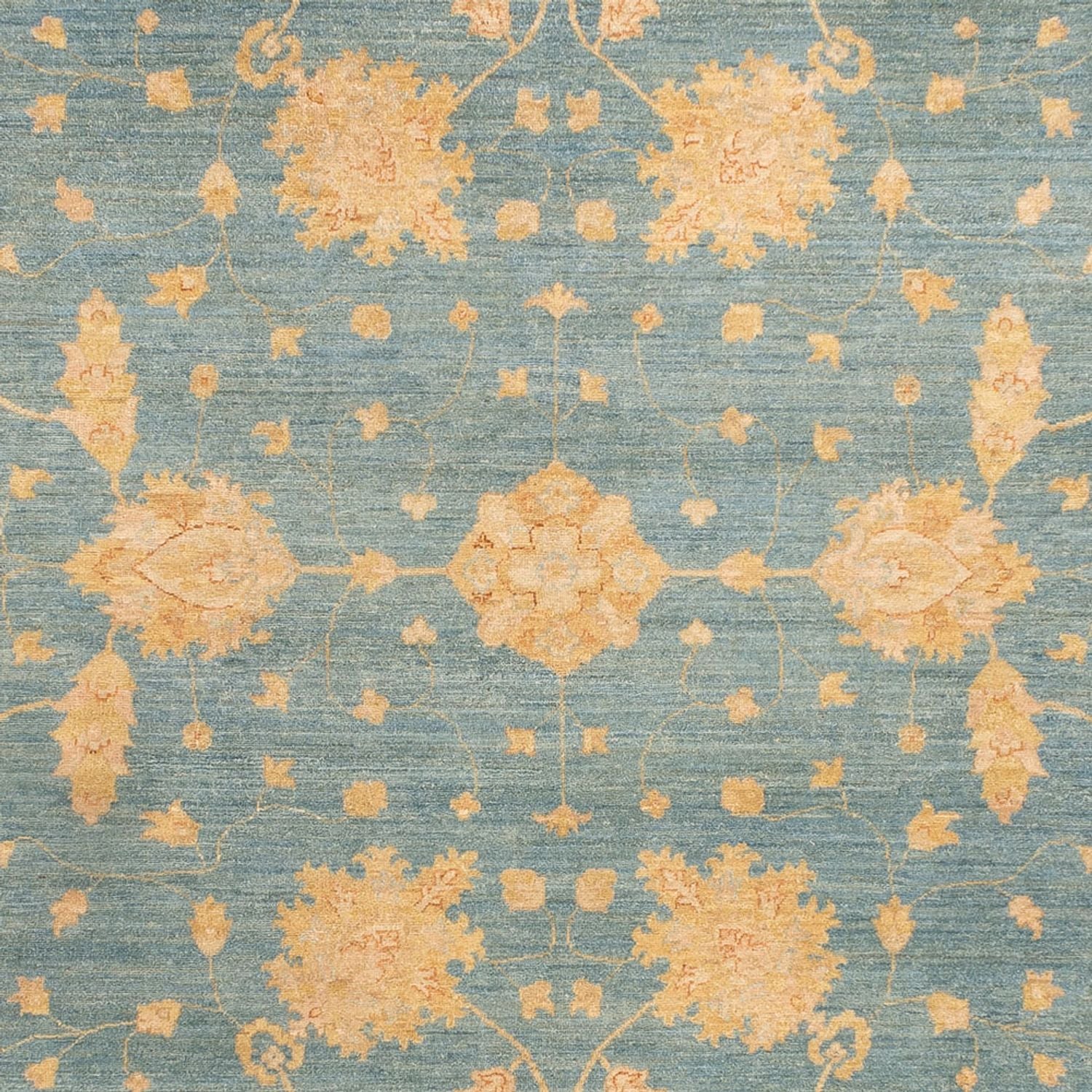 Ziegler Teppich - 348 x 252 cm - seeblau
