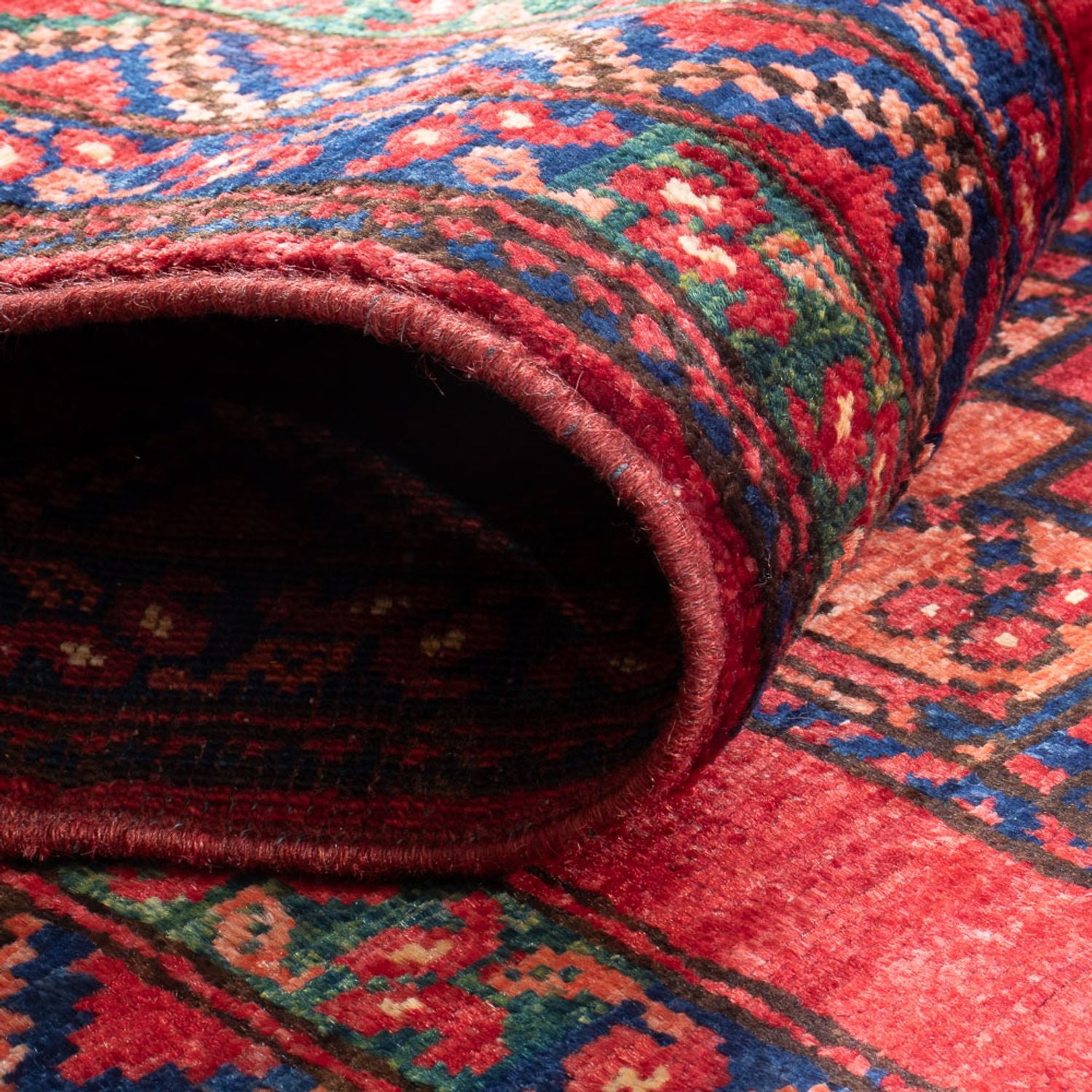 Läufer Afghan - 216 x 83 cm - rot