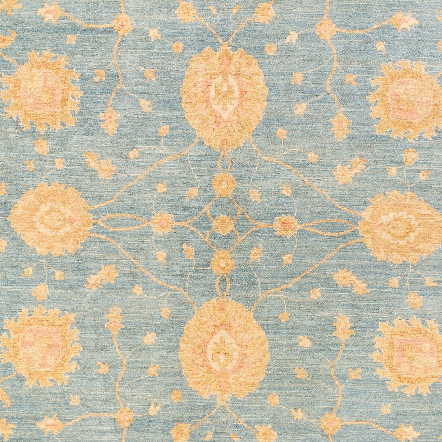 Ziegler Teppich - 391 x 295 cm - blau
