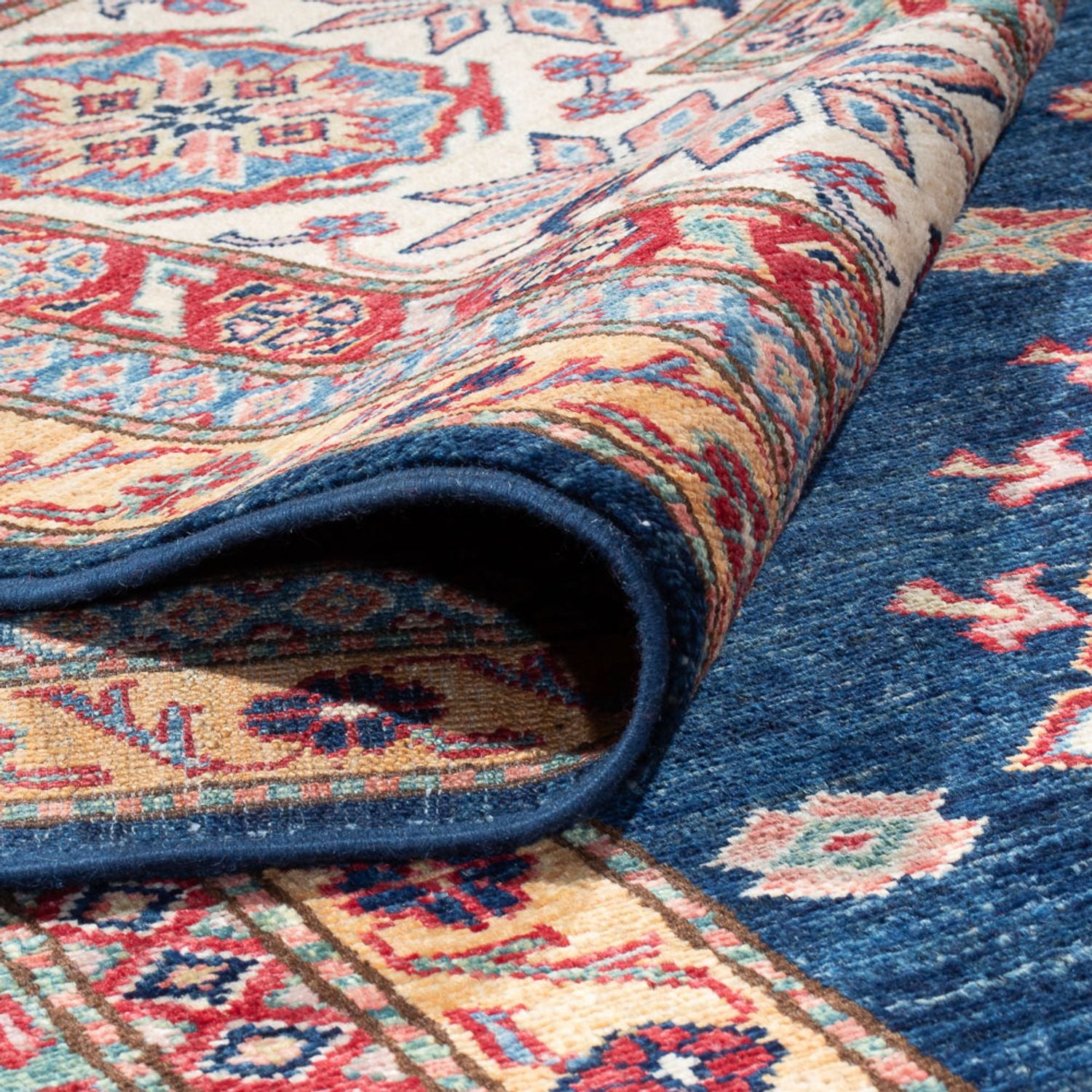 Ziegler Teppich - Kazak - 410 x 305 cm - dunkelblau