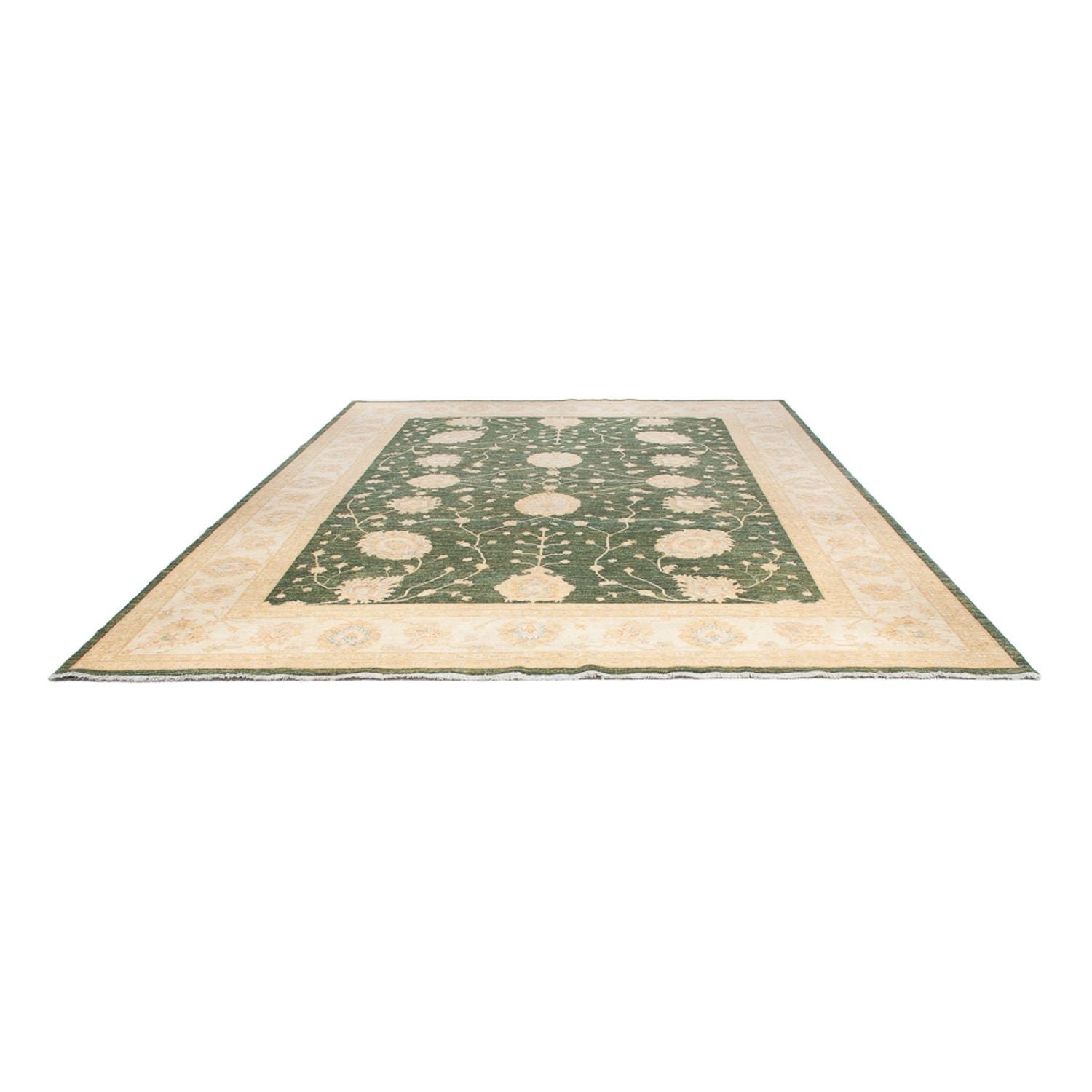 Ziegler Teppich - 360 x 278 cm - olivgrün
