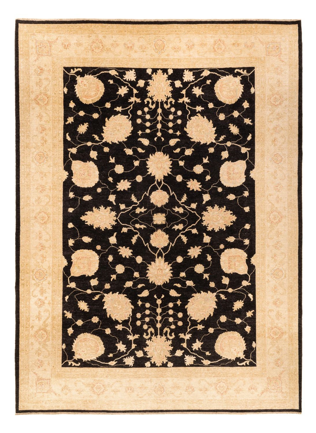 Ziegler Teppich - 378 x 272 cm - schwarz