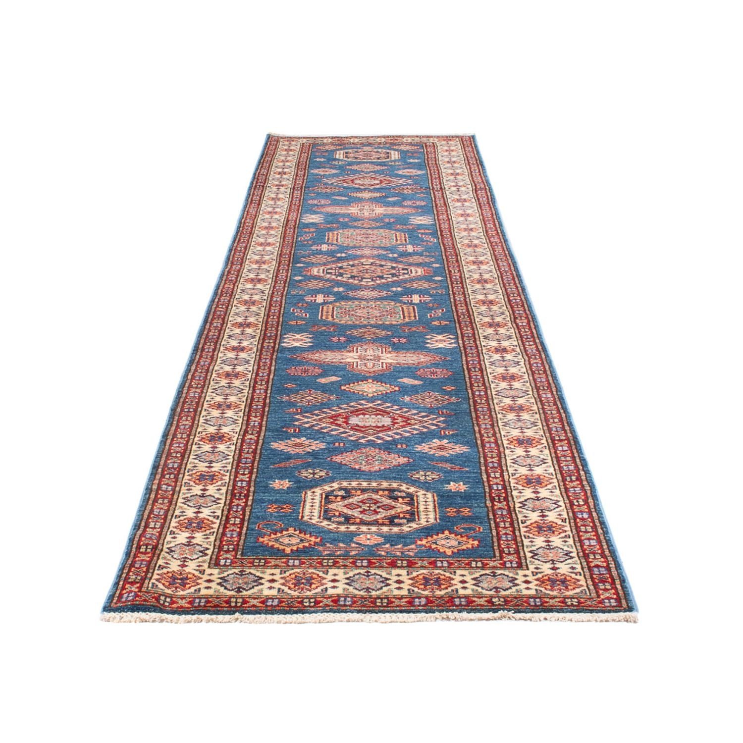 Läufer Ziegler - Kazak - 404 x 87 cm - blau
