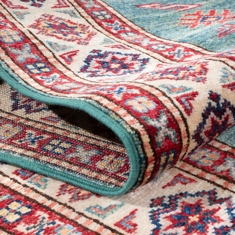 Läufer Ziegler - Kazak - 303 x 80 cm - türkis