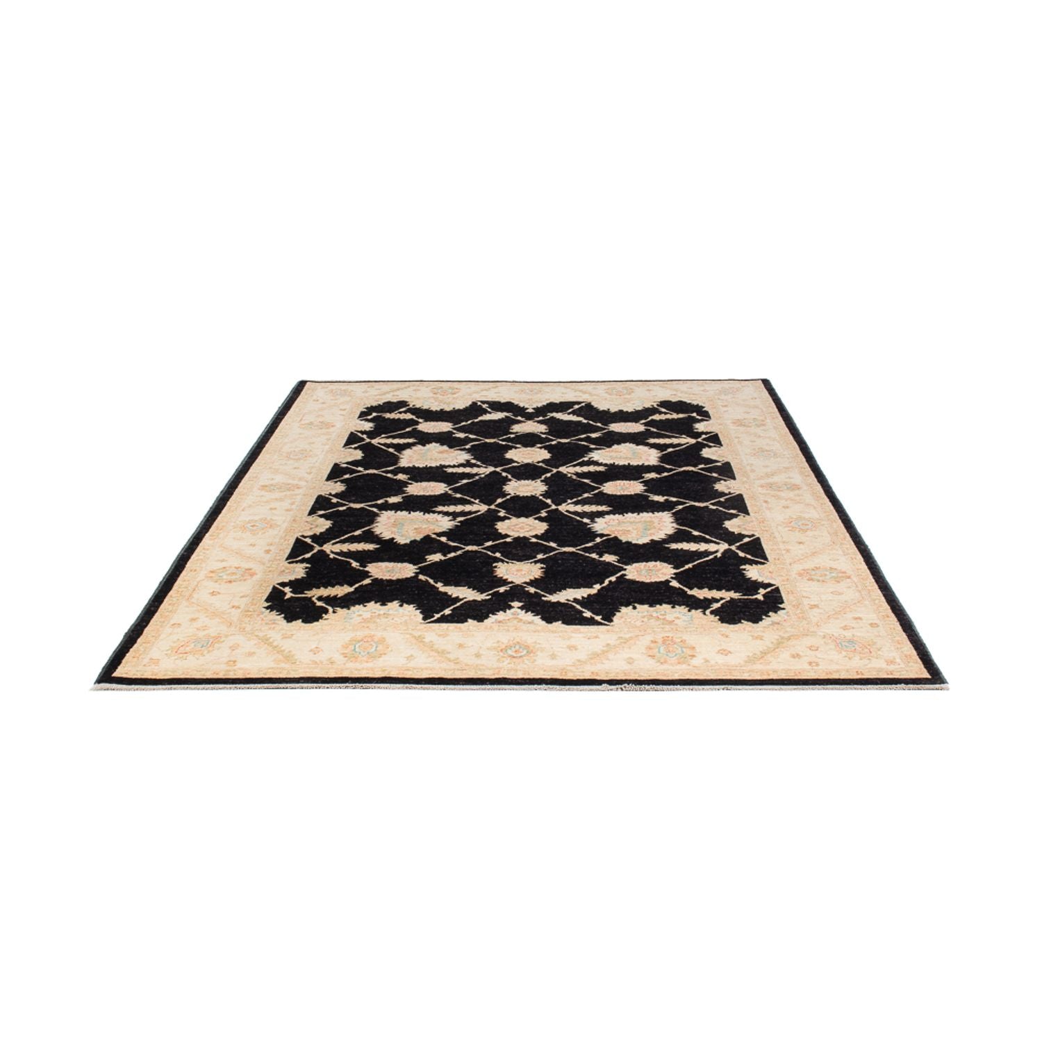 Ziegler Teppich - 244 x 175 cm - schwarz