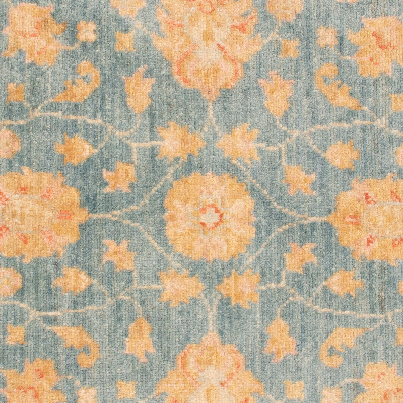 Ziegler Teppich rund  - 97 x 99 cm - hellblau