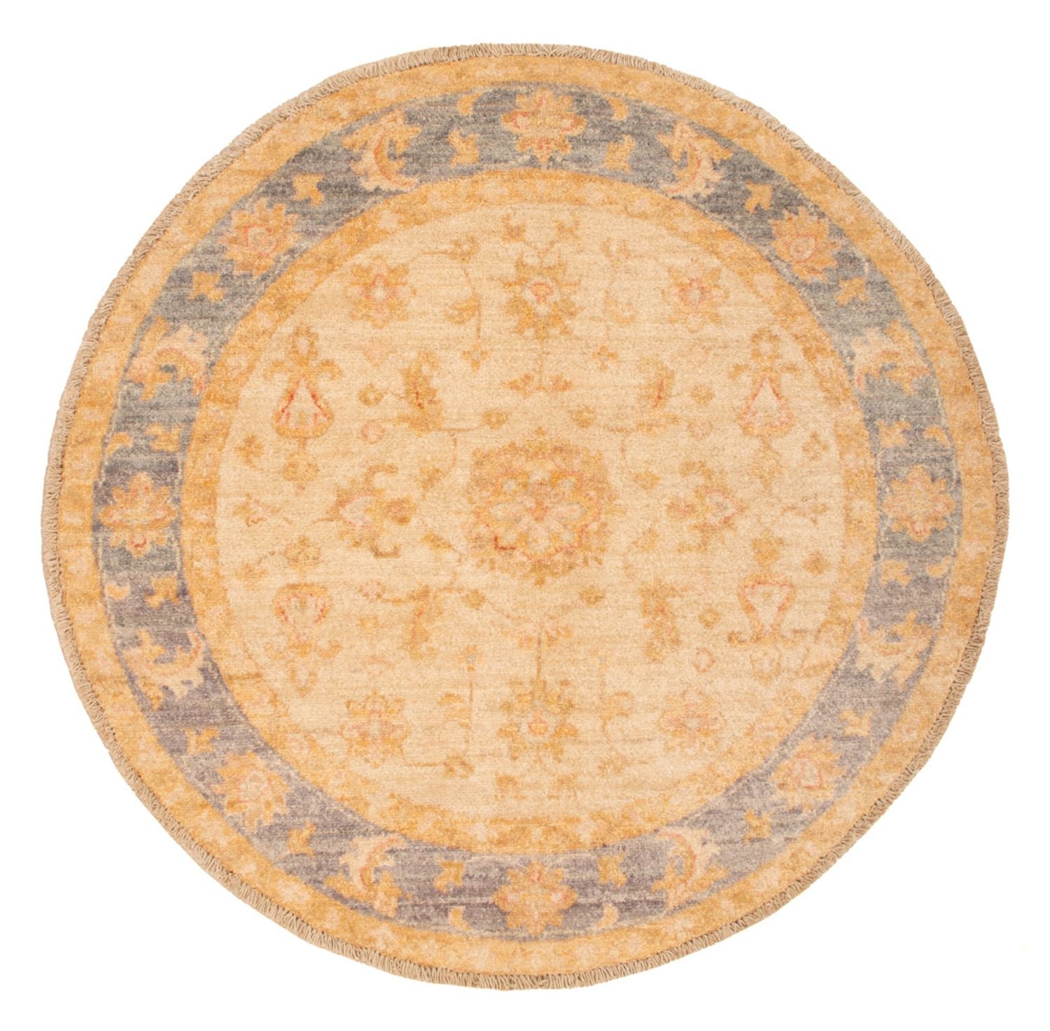Ziegler Teppich rund  - 94 x 97 cm - beige
