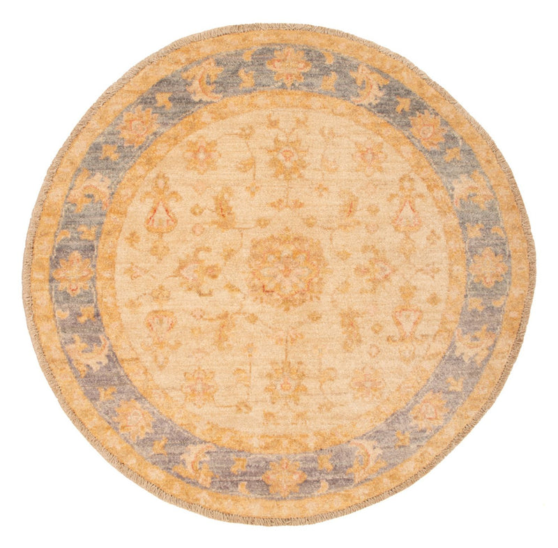 Ziegler Teppich rund  - 94 x 97 cm - beige
