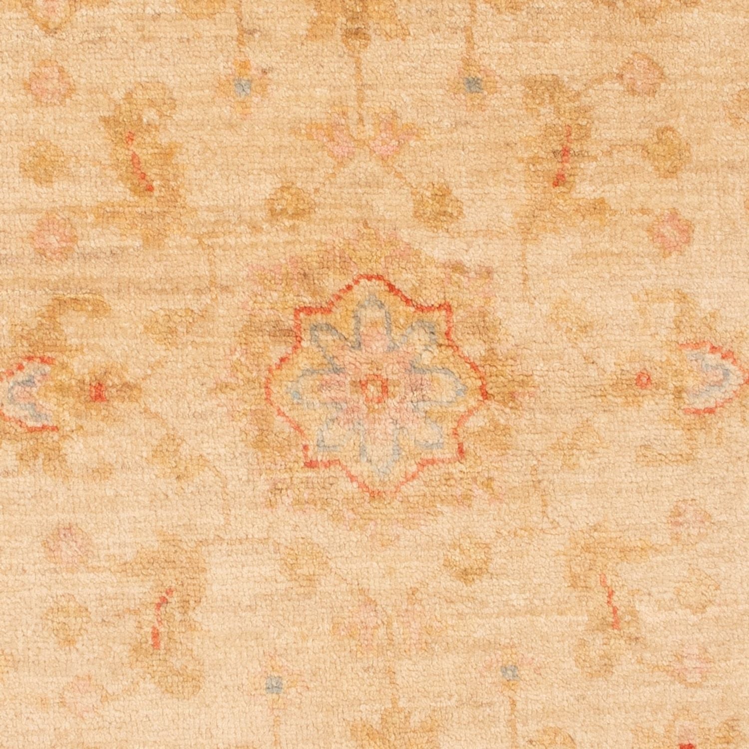 Ziegler Teppich rund  - 96 x 96 cm - beige