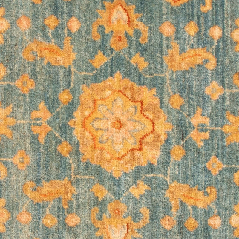 Ziegler Teppich rund  - 96 x 99 cm - blau