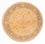 Ziegler Teppich rund  - 96 x 100 cm - beige
