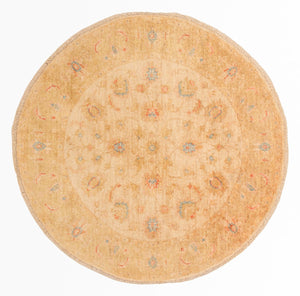 Ziegler Teppich rund  - 99 x 99 cm - beige
