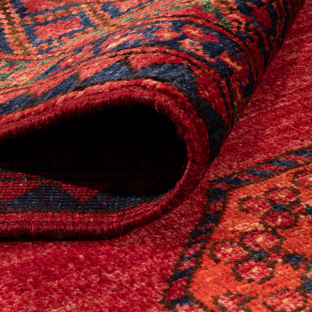 Afghan Teppich - Kunduz - 194 x 156 cm - rot