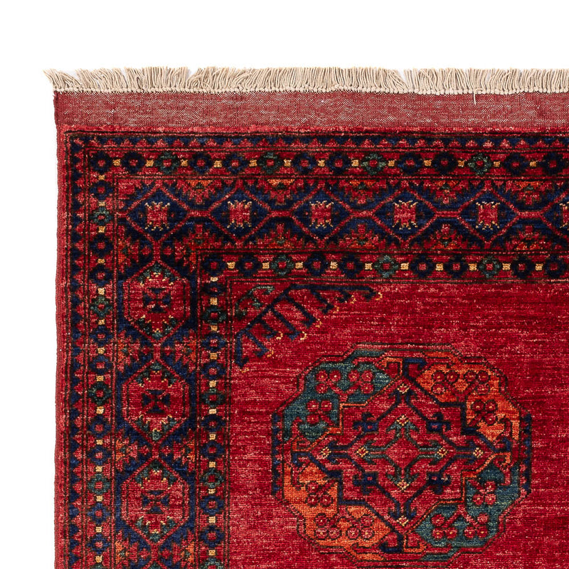 Afghan Teppich - Kunduz - 198 x 155 cm - rot