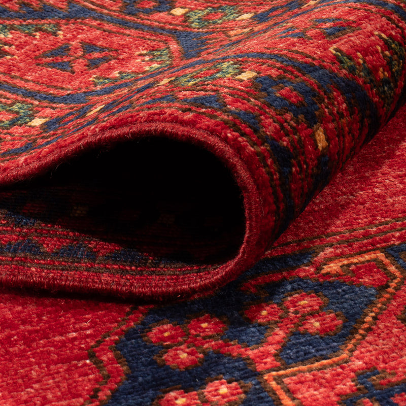 Afghan Teppich - Kunduz - 198 x 155 cm - rot