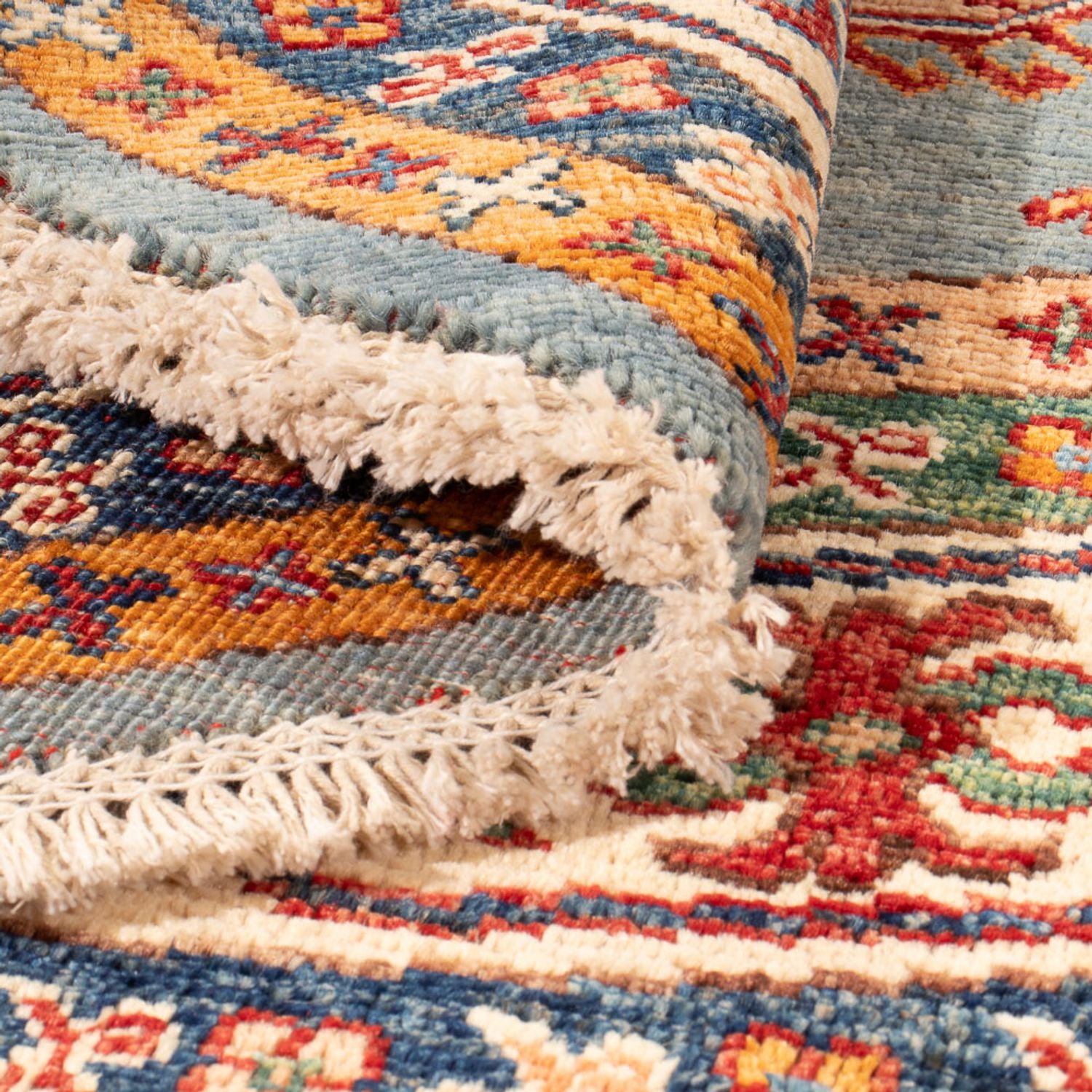 Ziegler Teppich - Kazak rund  - 148 x 147 cm - blau