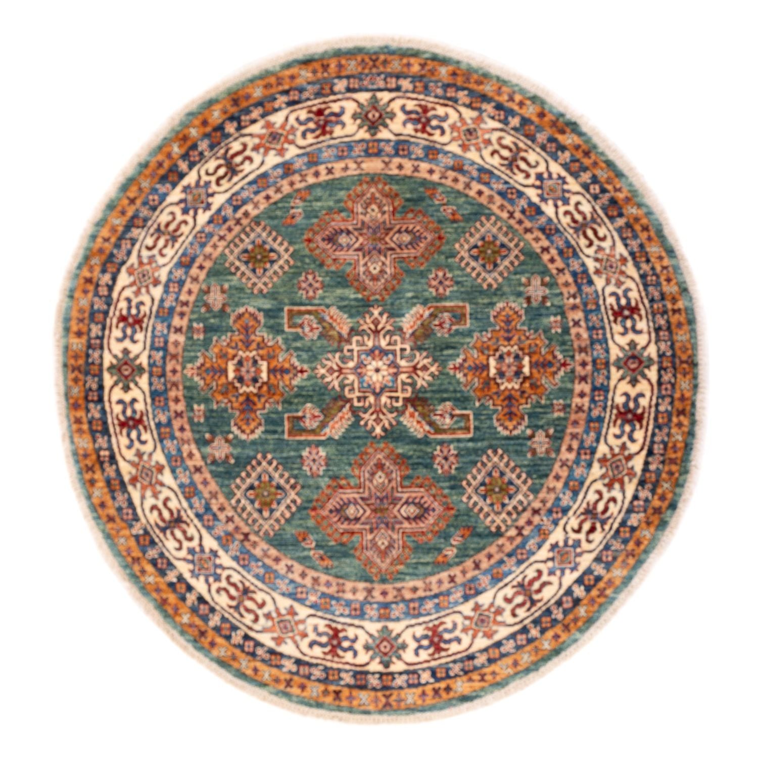 Ziegler Teppich - Kazak rund  - 151 x 147 cm - grün