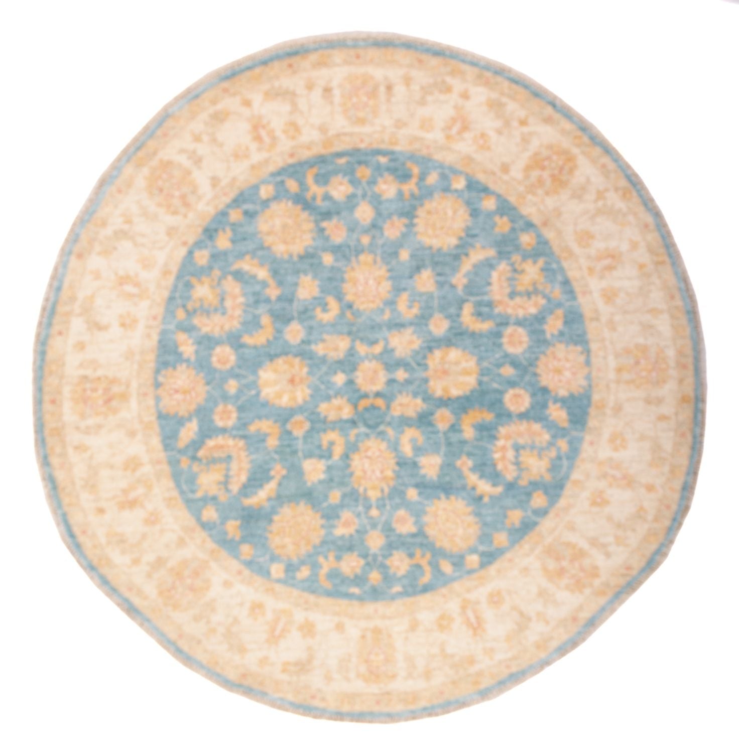Ziegler Teppich rund  - 148 x 147 cm - blau
