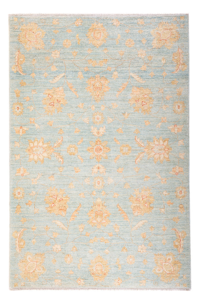 Ziegler Teppich - 185 x 121 cm - seeblau