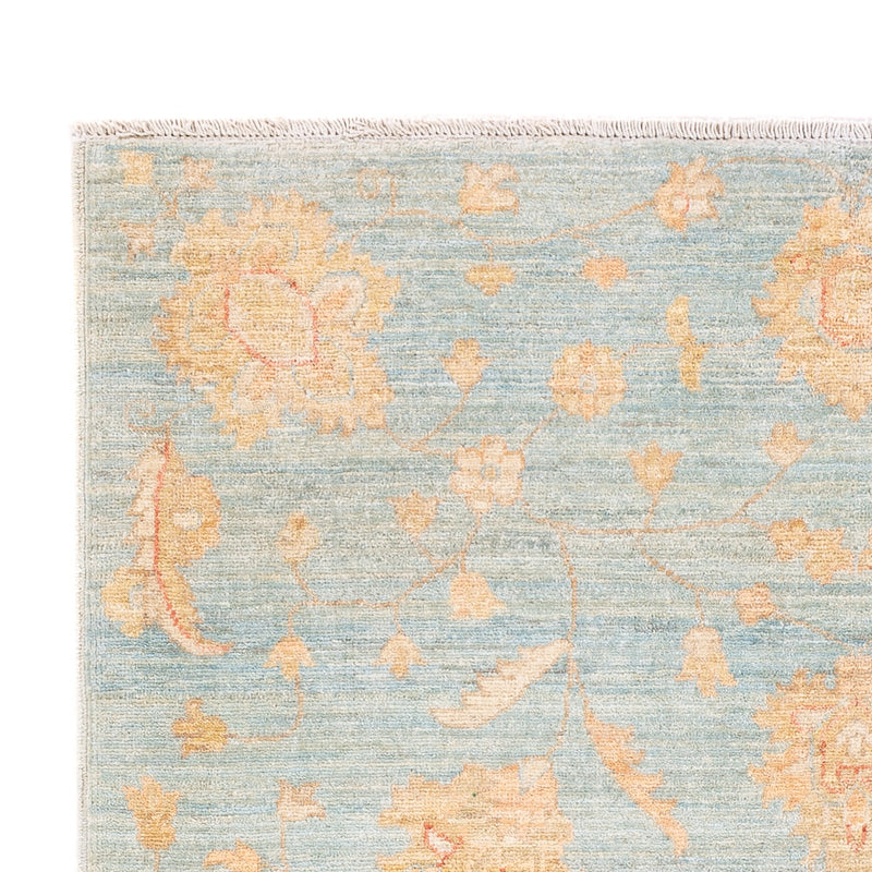 Ziegler Teppich - 185 x 121 cm - seeblau