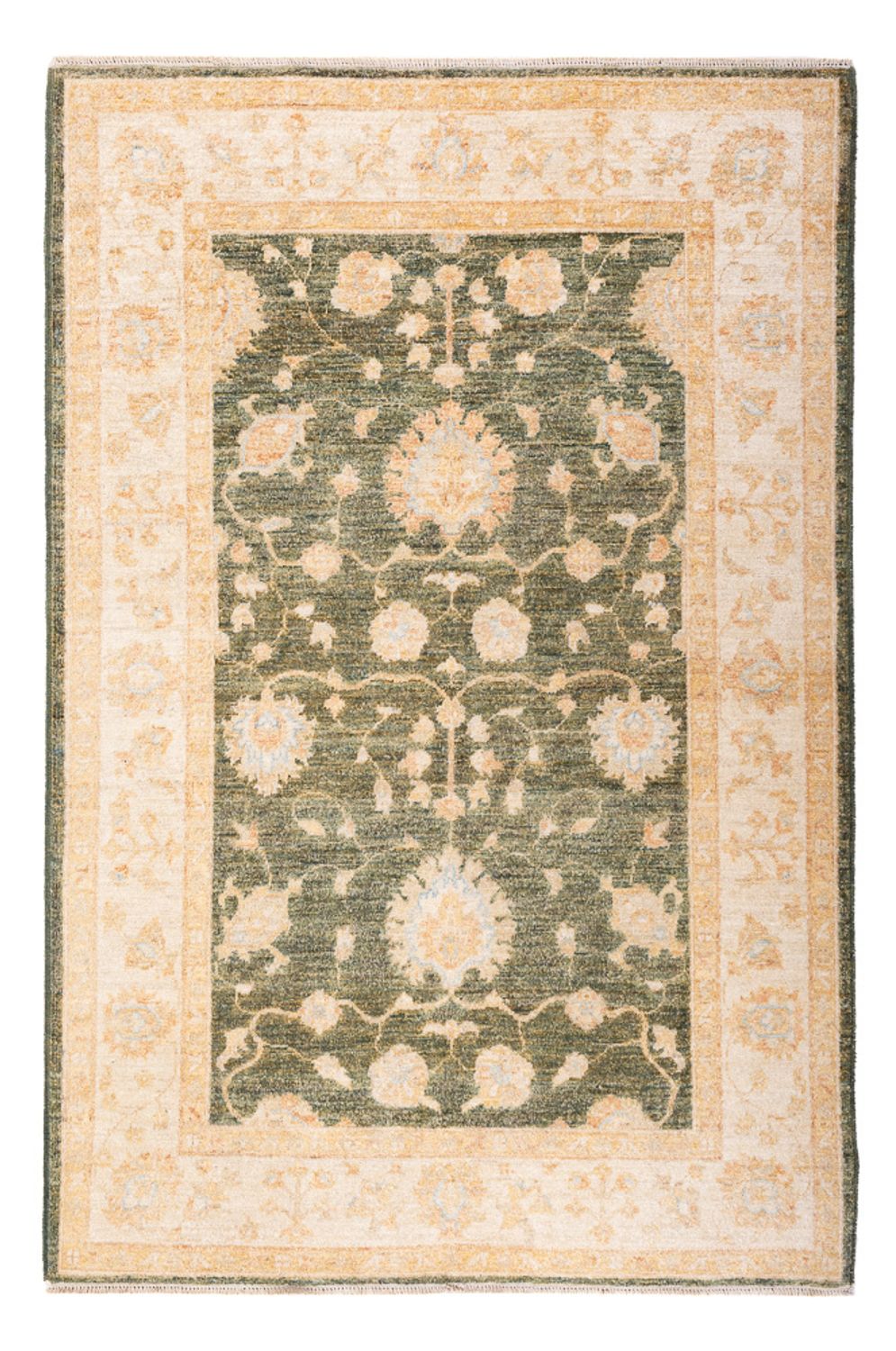 Ziegler Teppich - 183 x 119 cm - olivgrün