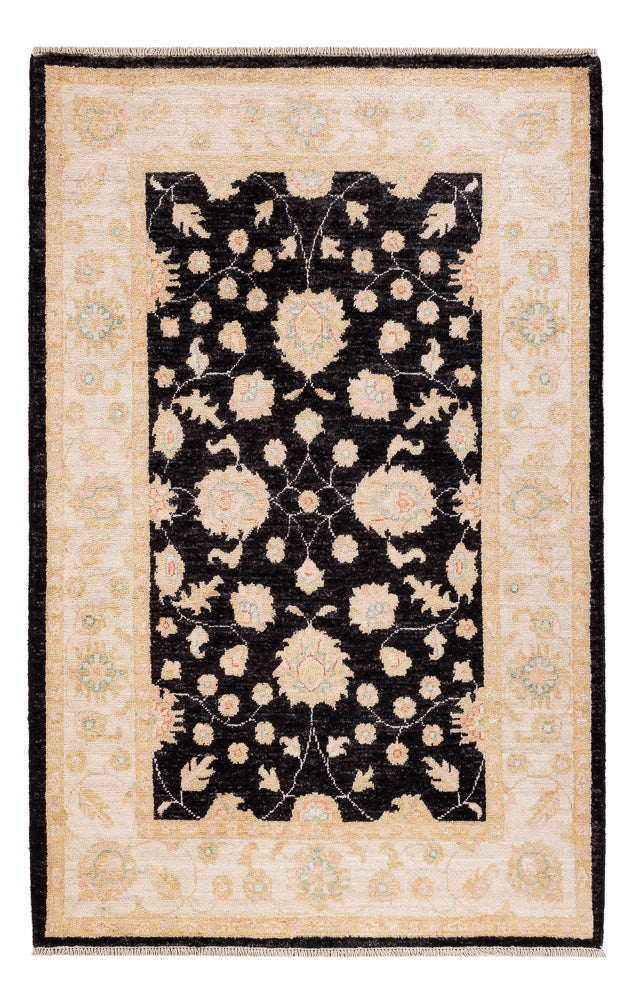 Ziegler Teppich - 154 x 100 cm - schwarz