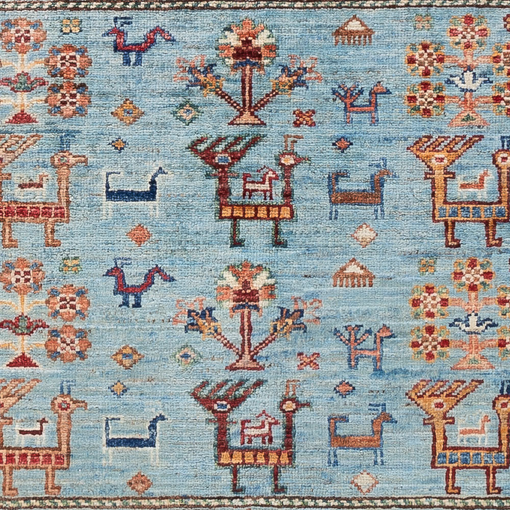 Ziegler Teppich - Ariana - 154 x 104 cm - hellblau