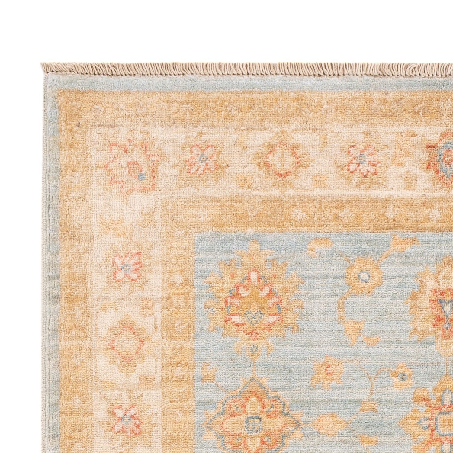 Ziegler Teppich - 151 x 103 cm - hellblau