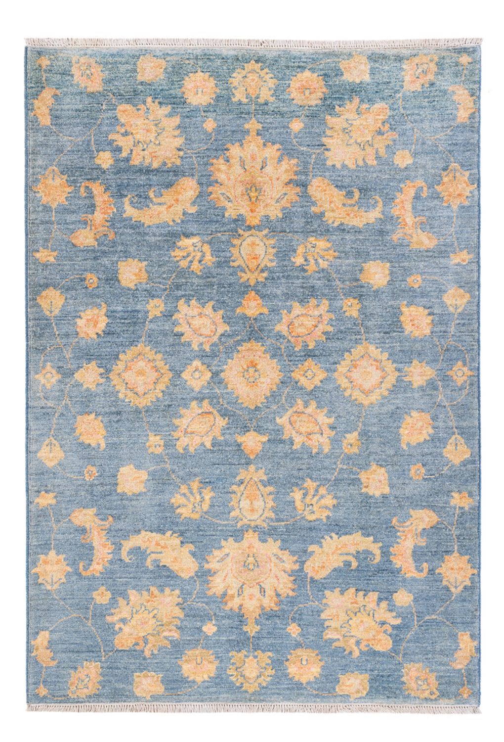 Ziegler Teppich - 148 x 102 cm - blau