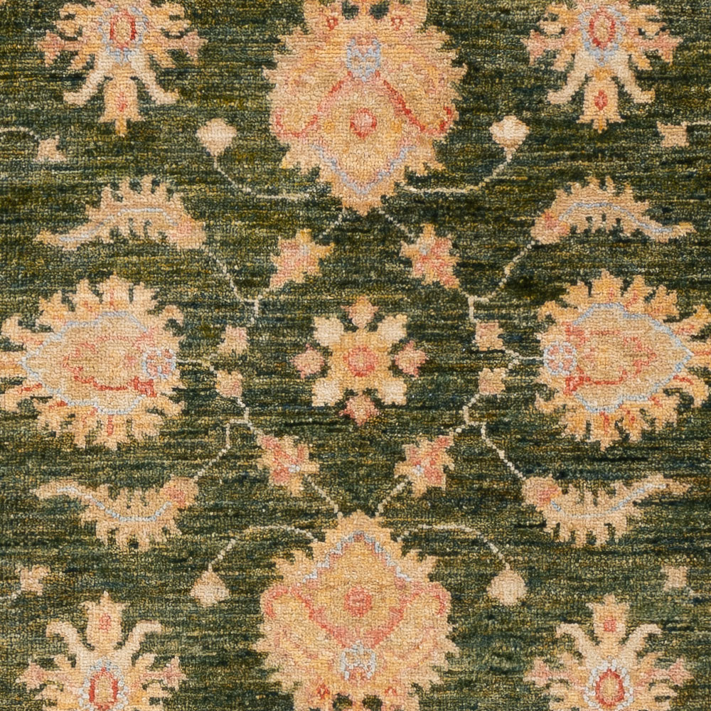 Ziegler Teppich - 148 x 102 cm - dunkelgrün