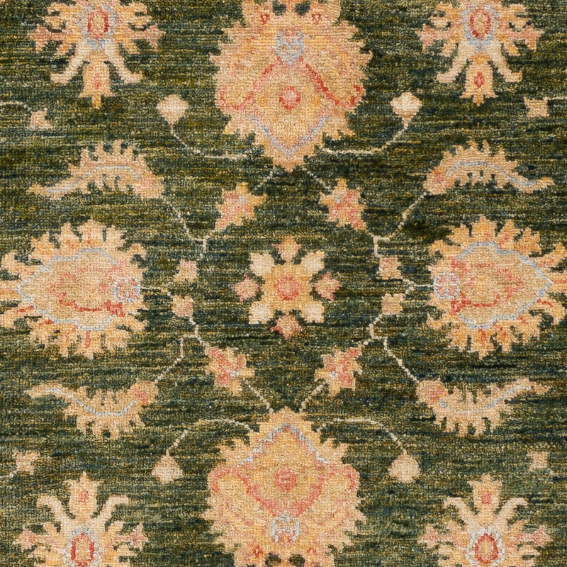 Ziegler Teppich - 148 x 102 cm - dunkelgrün