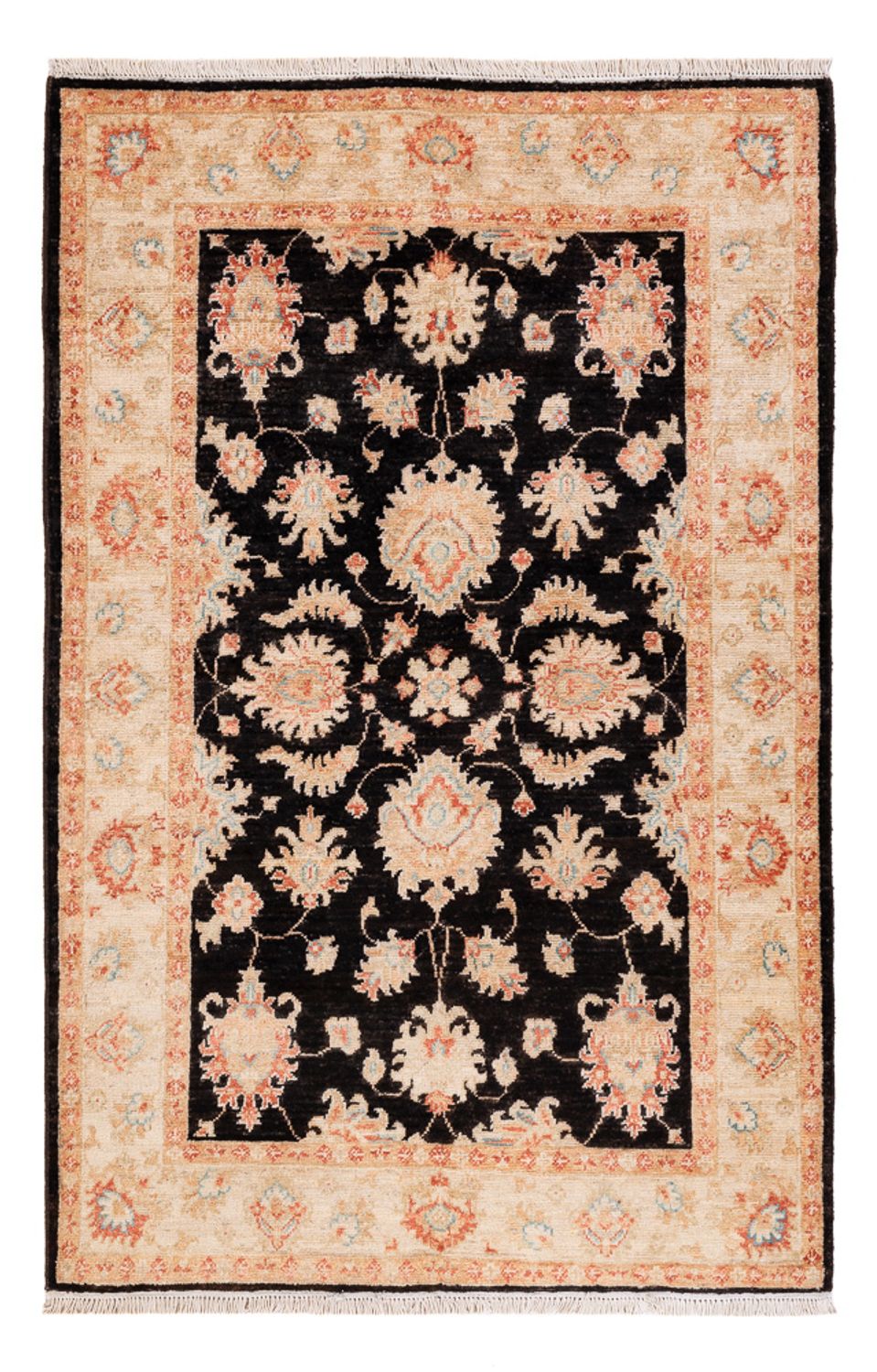 Ziegler Teppich - 155 x 101 cm - schwarz