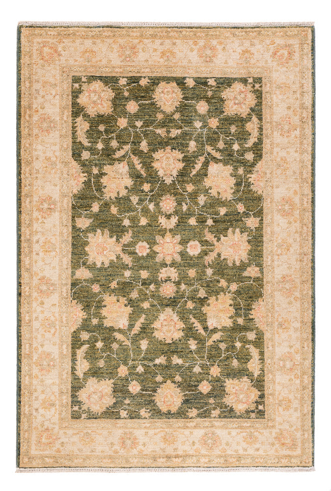 Ziegler Teppich - 150 x 101 cm - olivgrün