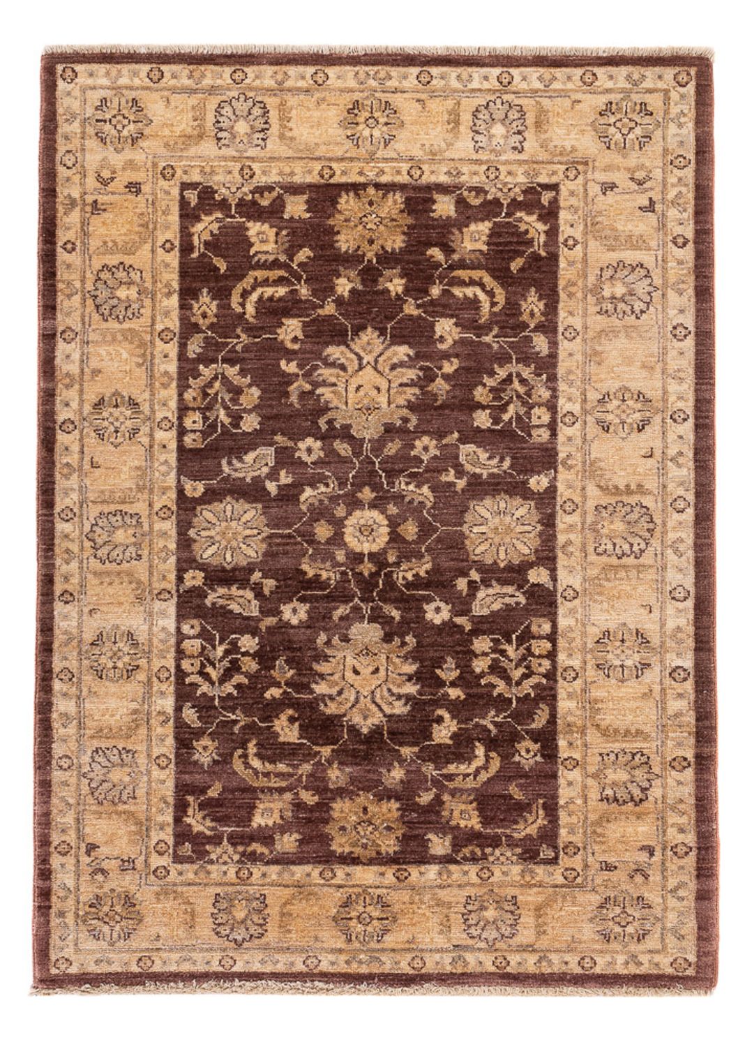 Ziegler Teppich - 136 x 99 cm - braun