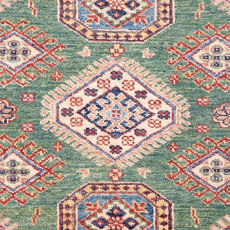 Ziegler Teppich - Kazak - 155 x 104 cm - grün