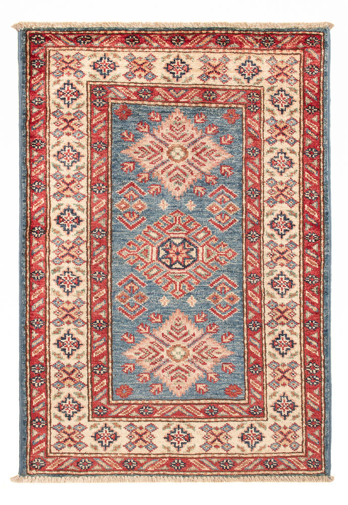 Ziegler Teppich - Kazak - Royal - 93 x 63 cm - hellblau