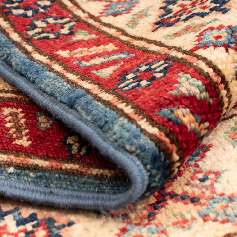Ziegler Teppich - Kazak - Royal - 93 x 63 cm - hellblau