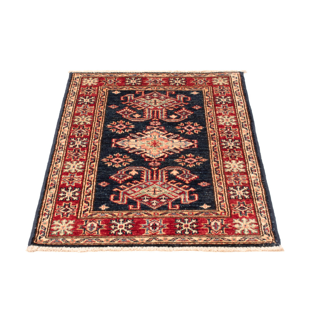 Ziegler Teppich - Kazak - Royal - 91 x 61 cm - petrolblau