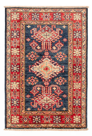 Ziegler Teppich - Kazak - Royal - 92 x 59 cm - petrolblau
