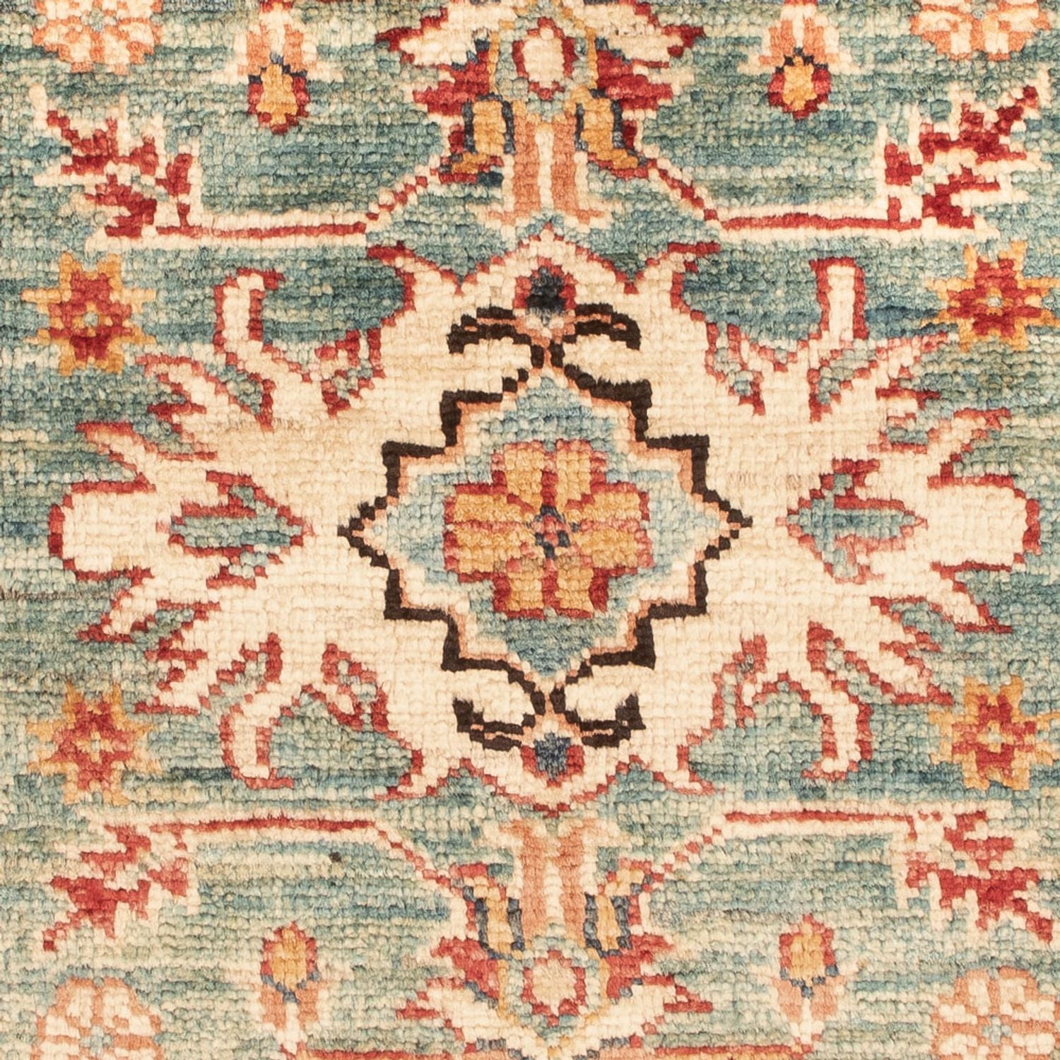 Ziegler Teppich - Kazak - Royal - 92 x 57 cm - hellgrün