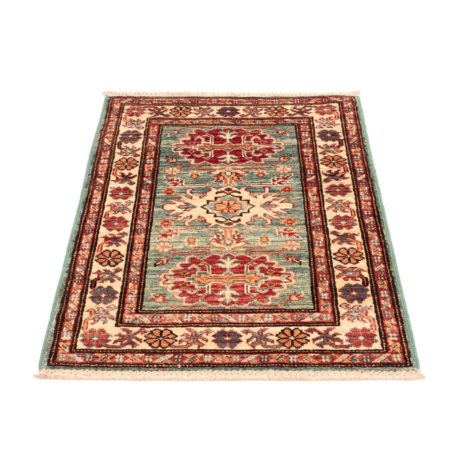 Ziegler Teppich - Kazak - Royal - 92 x 57 cm - hellgrün