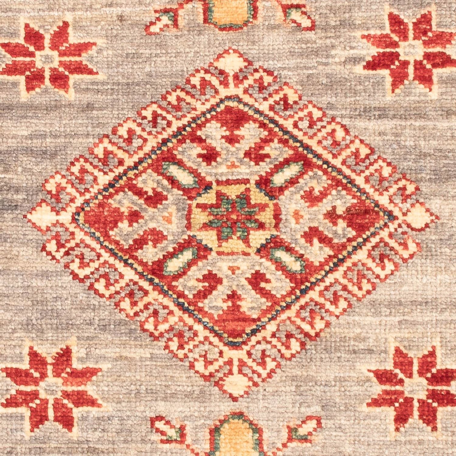 Ziegler Teppich - Kazak - Royal - 92 x 61 cm - hellgrau