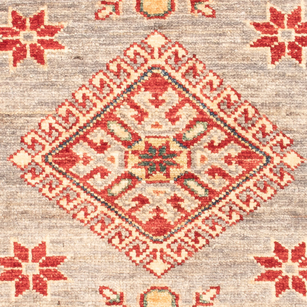 Ziegler Teppich - Kazak - Royal - 92 x 64 cm - hellgrau