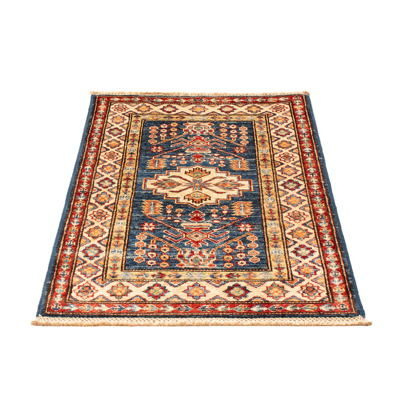 Ziegler Teppich - Kazak - Royal - 95 x 58 cm - petrolblau