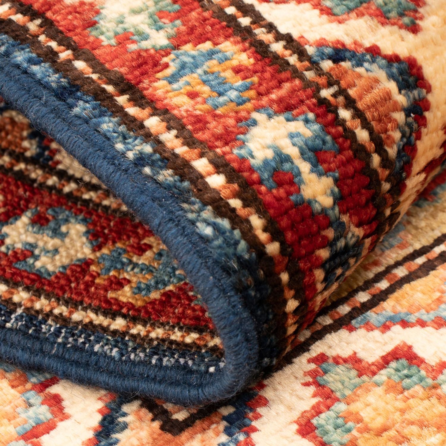 Ziegler Teppich - Kazak - Royal - 95 x 60 cm - petrolblau