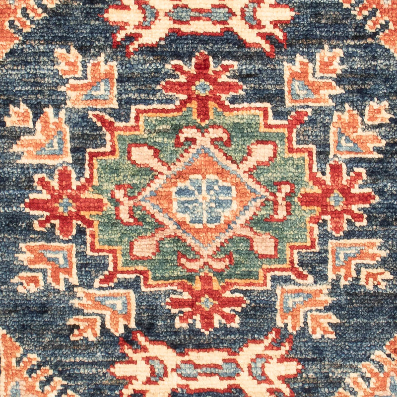 Ziegler Teppich - Kazak - Royal - 91 x 58 cm - petrolblau